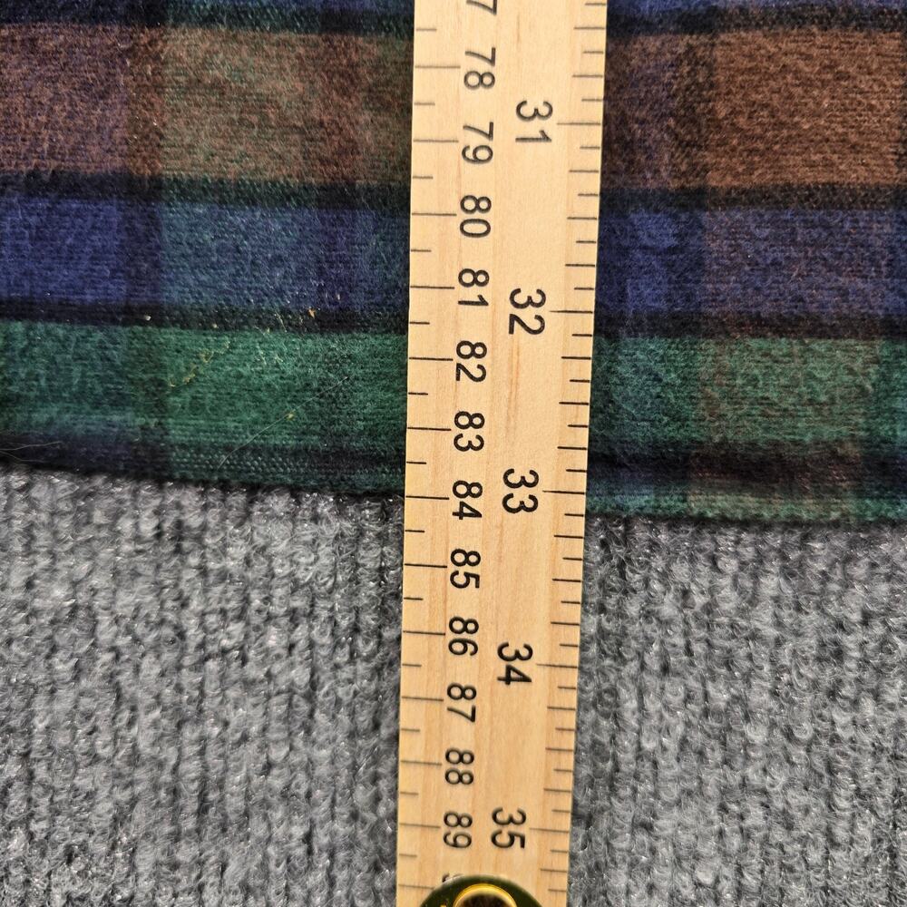 LL Bean Shirt Mens XL Green Blue Flannel Cotton Long Sleeve Button Down Workwear - Picture 5 of 6